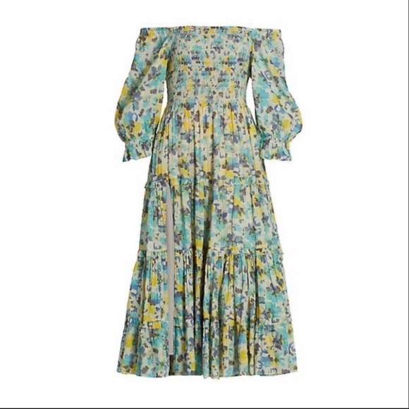 LoveShackFancy Capri Off The Shoulder Dress - Picture 2 of 16